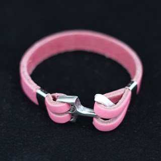 Pembe Deri Erkek Bileklik