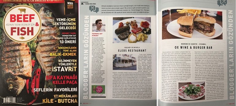 Beef and Fish Dergisi - Doğan Burda Dergi Grubu Dilek Yeğinsü - Üşengeç Şef gastronomi yazısı