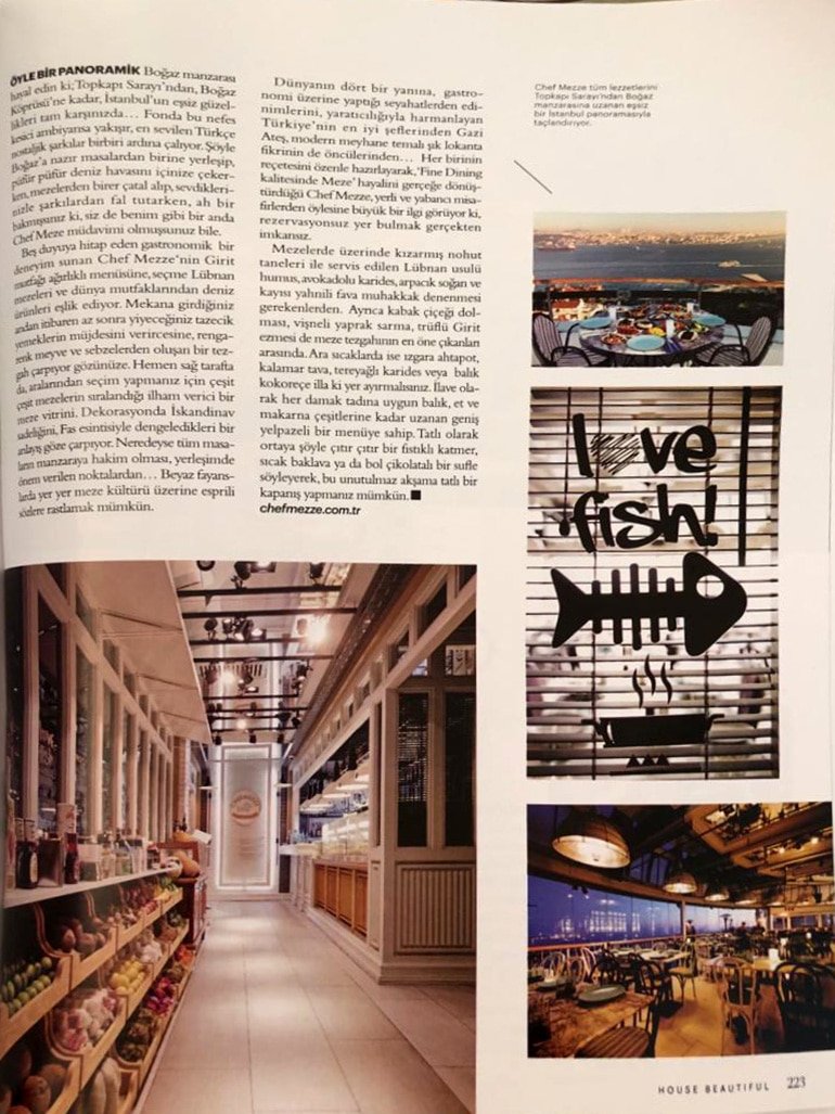 House Beautiful Dergisi - Dilek Yeğinsü Chef Mezze 3 House Beautiful Chef Mezze Dilek Yeginsu
