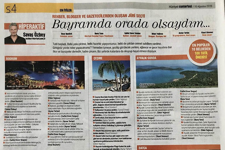 HÜRRİYET  SAVAŞ ÖZBEY "Bayramda Orada Olsaydım" Dilek yeğinsü üşengeç şef