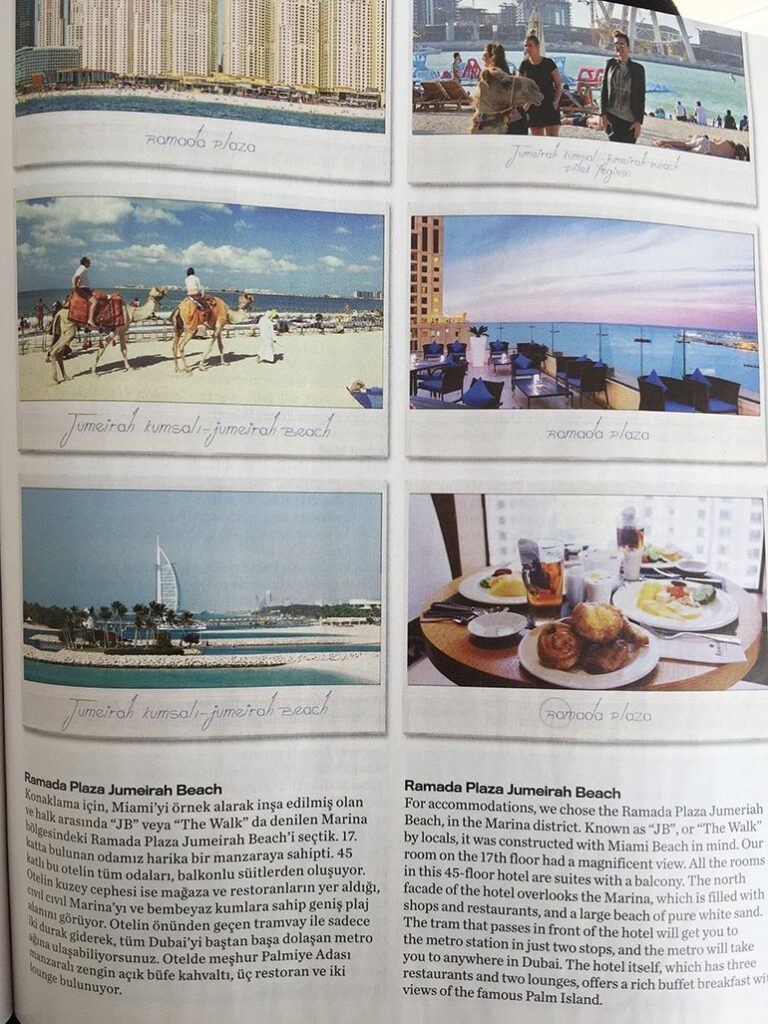 Pegasus Havayolları Dergisi FlyPgs.com Magazine
Dilek Yeğinsü / Üşengeç Şef  - Dubai yazısı 