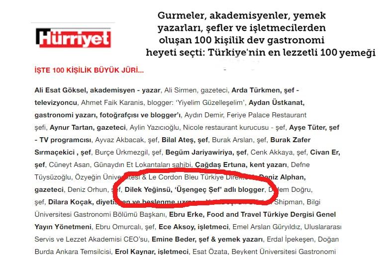 hurriyet yemek juri dilek yeginsu usengec sef A