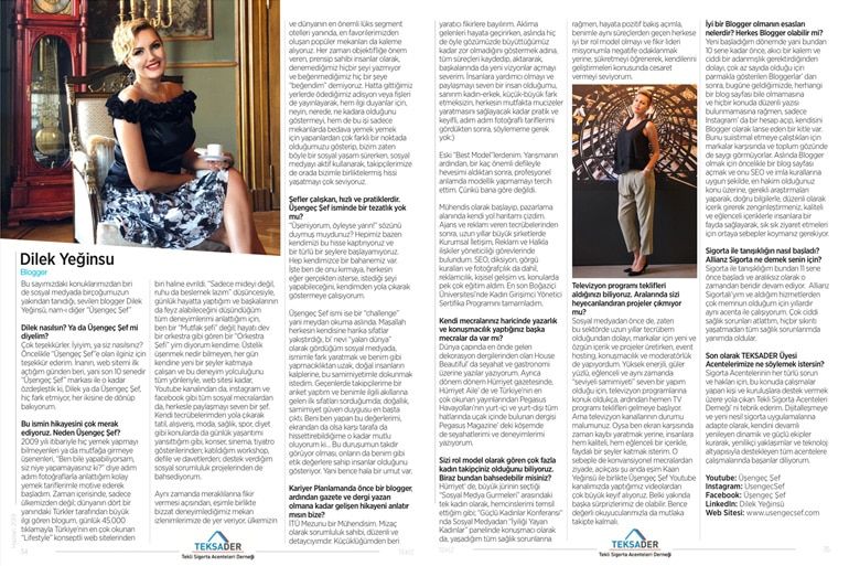 TEKSADER Tekiz Dergisi Dilek Yeğinsü Röportajı