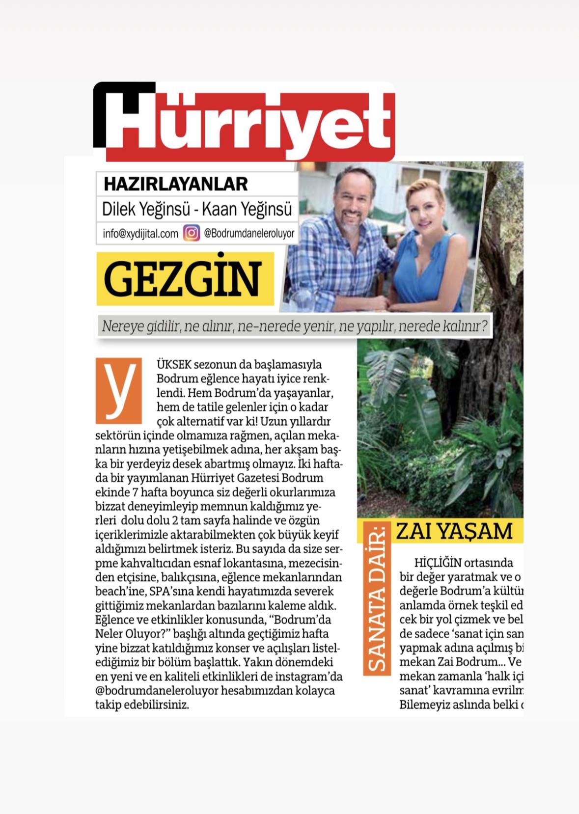 Dilek Yeğinsü ve Kaan Yeğinsü -Hürriyet Gazetesi Yazarı- Bodrum